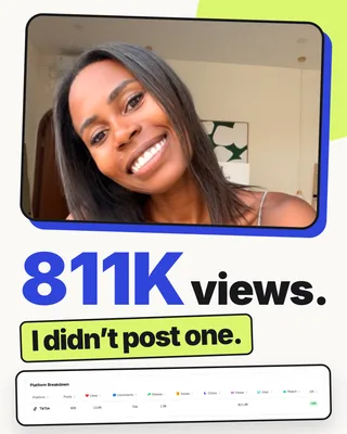 My YouTube video’s thumbnail: “811K views. I didn’t post one.”